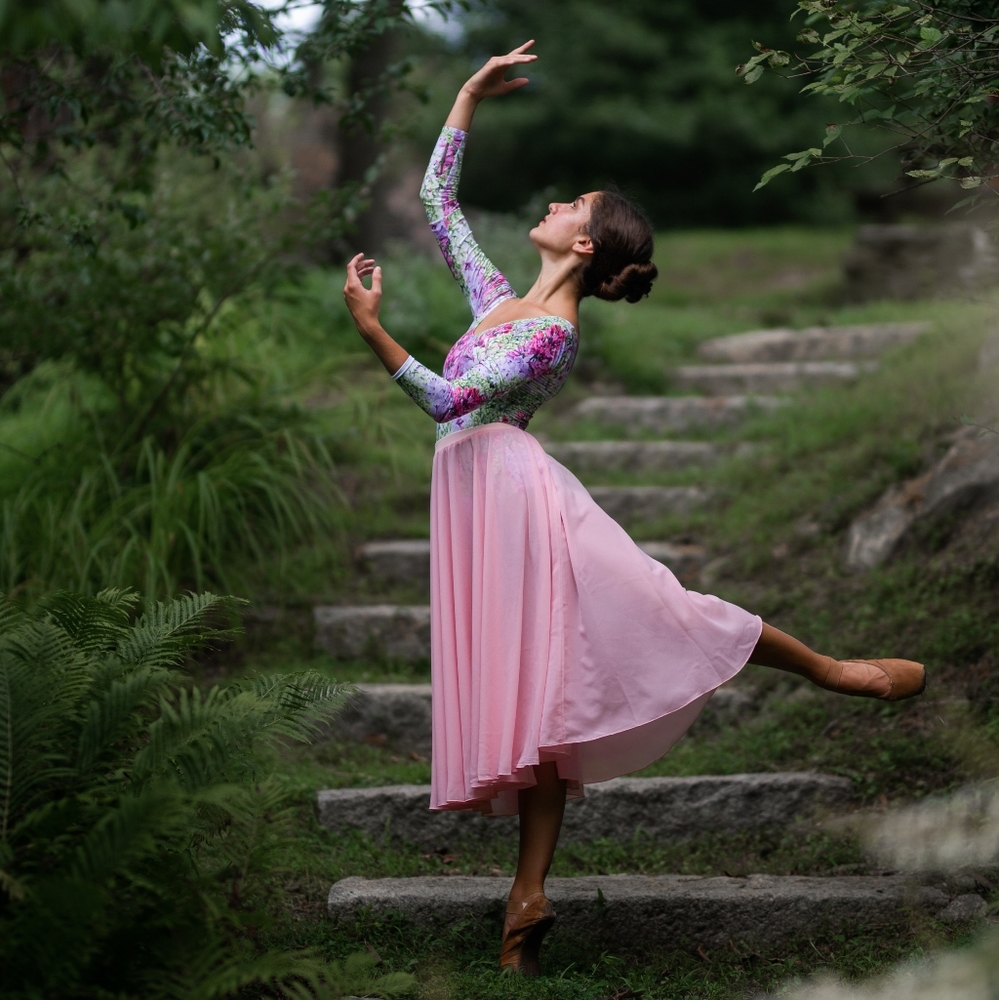 Chiffon Skirt PINK ballet dance skirt